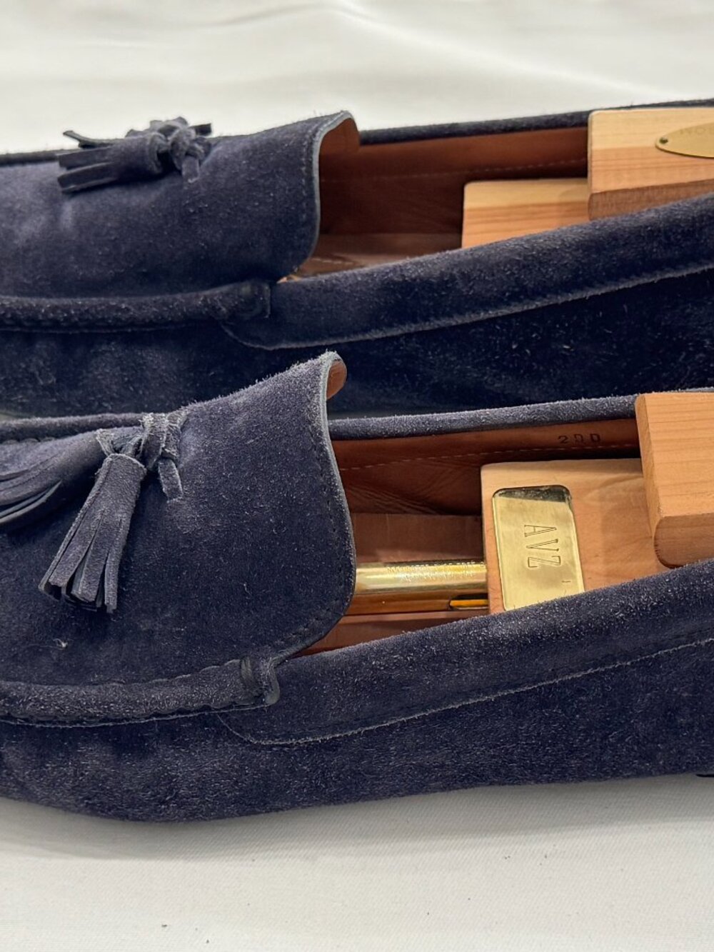 Prada Men's Suede Blue Tassles Loafers Size: 11 - Picture 2 of 9